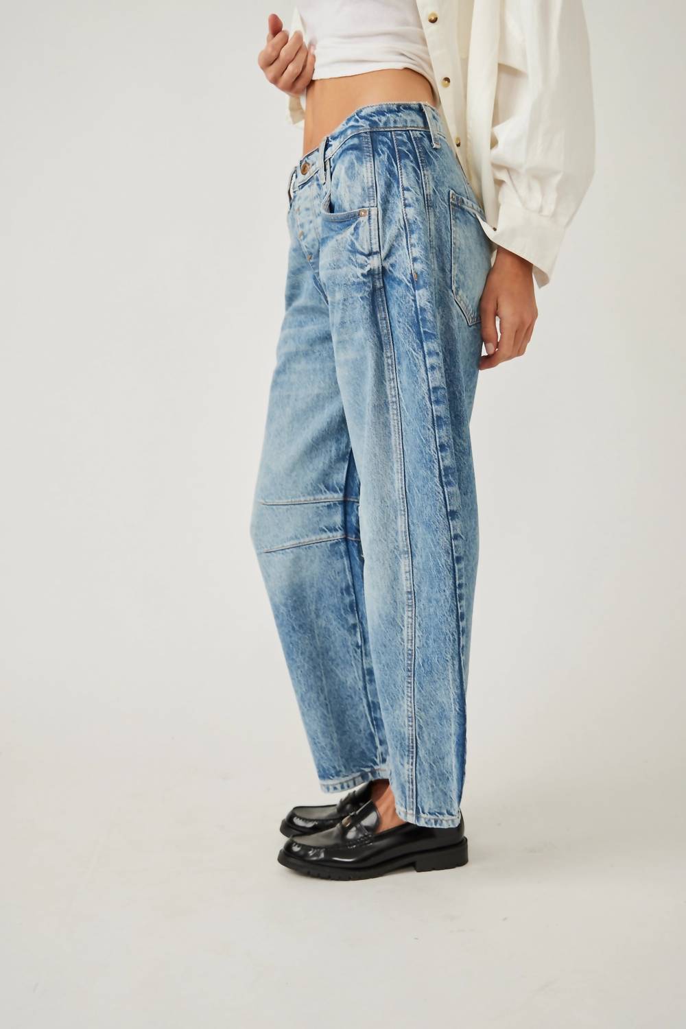 Free People - Good Luck Mid Rise Barrel Jeans
