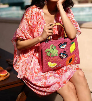 America & Beyond - Fruitful Charm Top Handle Tote Bag