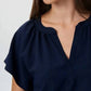 Joseph Ribkoff - Vanilla Pleated V-Neck Sleeveless Top