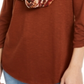 Blusa cachecol manga franzida Bcx Juniors marrom tamanho G