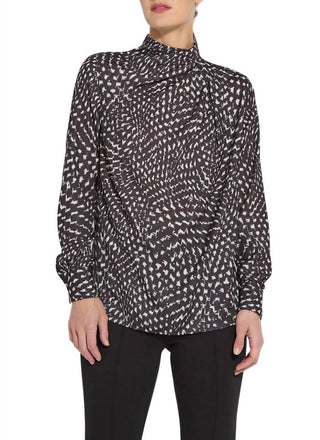 Lysse - Blusa de gola alta com aplicações Topacio