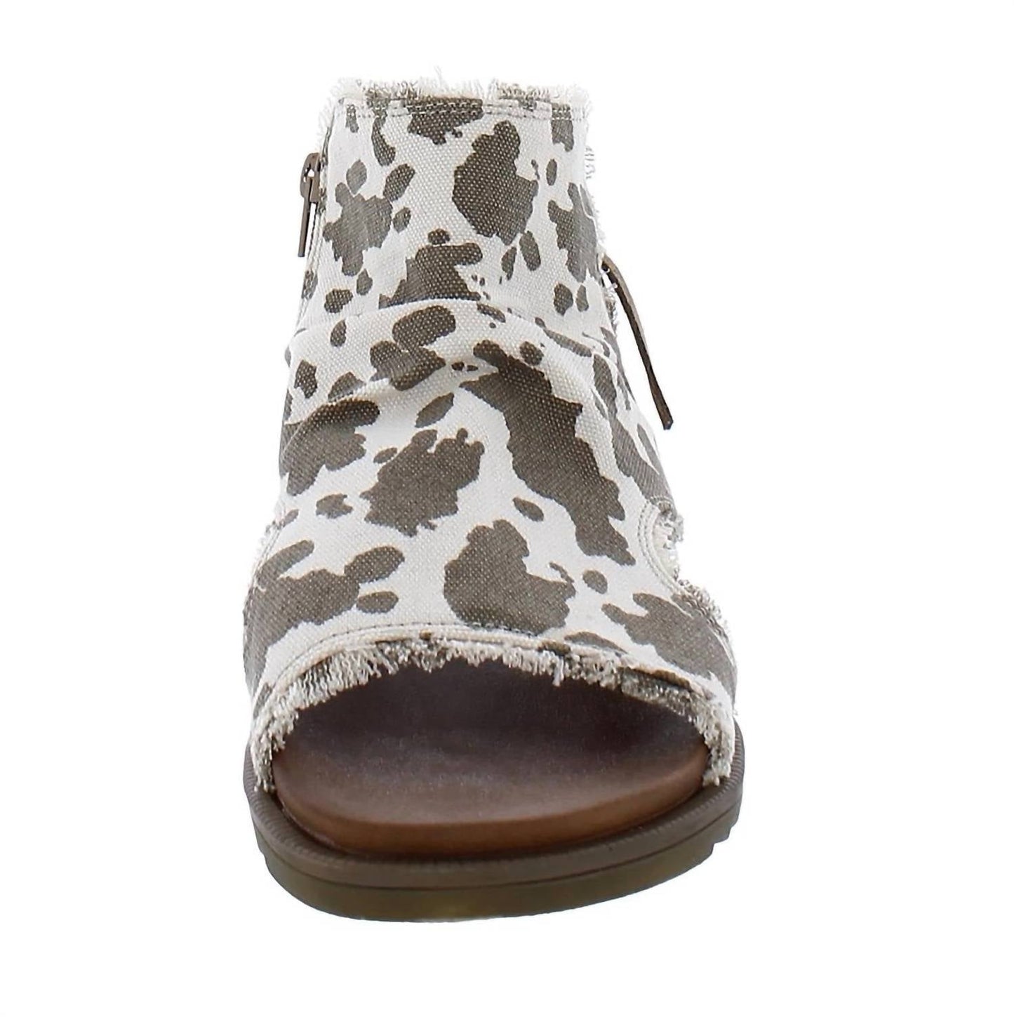 Very G - Women's Libra Cow Zip Side Open Toe Sandal