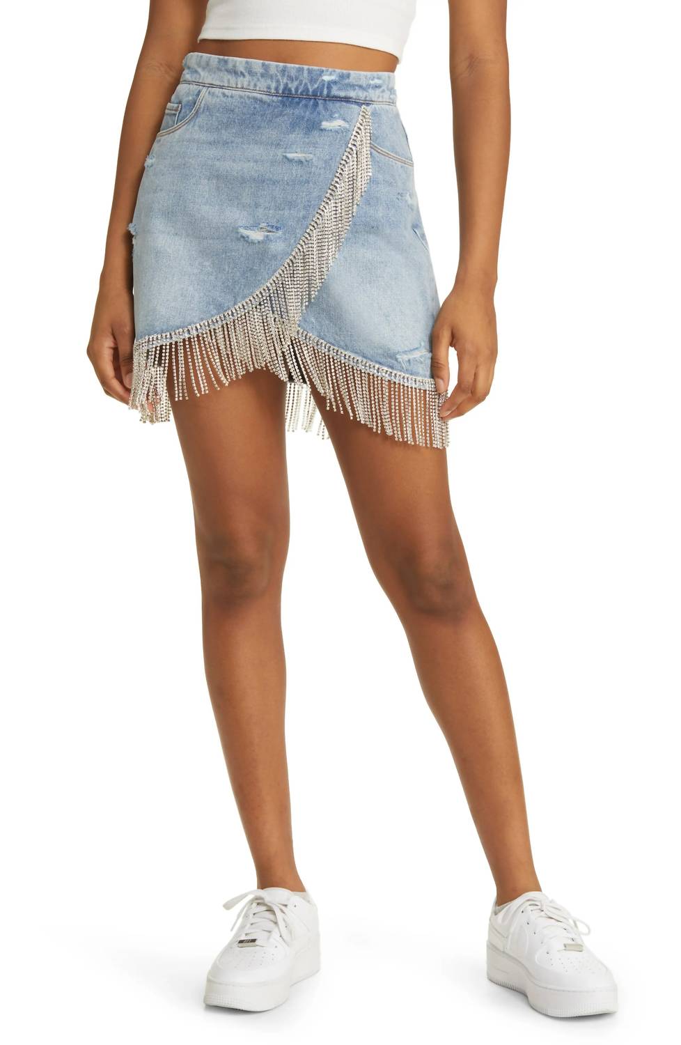 Blanknyc - Rhinestone Mini Skirt
