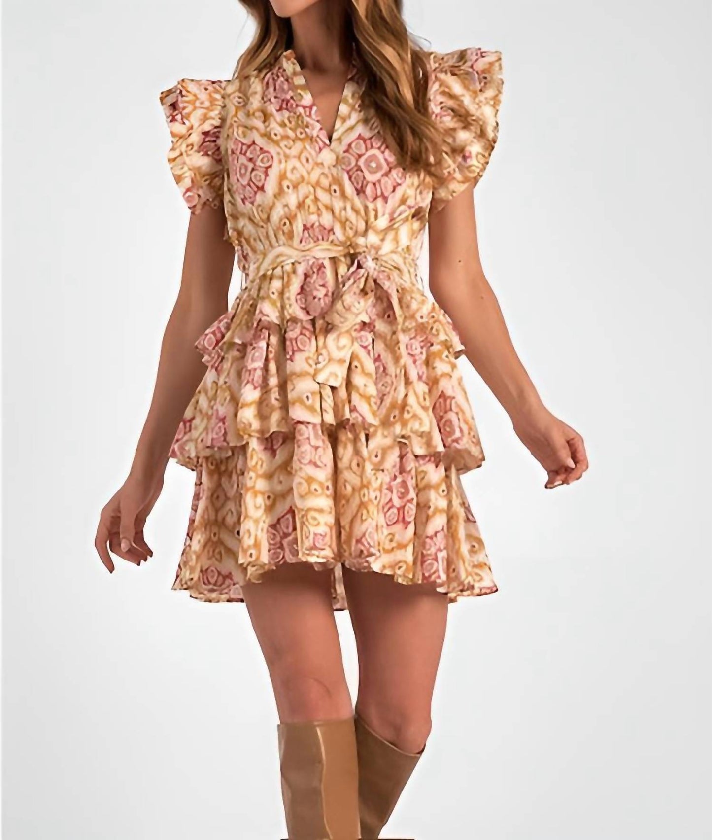 Elan - Ikat Print Wrap Dress