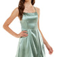 Vestido de cetim com alças nas costas Speechless Junior, verde, tamanho 15