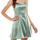 Vestido de cetim com alças nas costas Speechless Junior, verde, tamanho 15