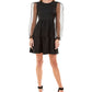 Vestido transparente com mangas bufantes Speechless Junior's, preto, tamanho grande