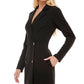 Vestido blazer infantil sem palavras com amarração nas costas, preto, tamanho 3