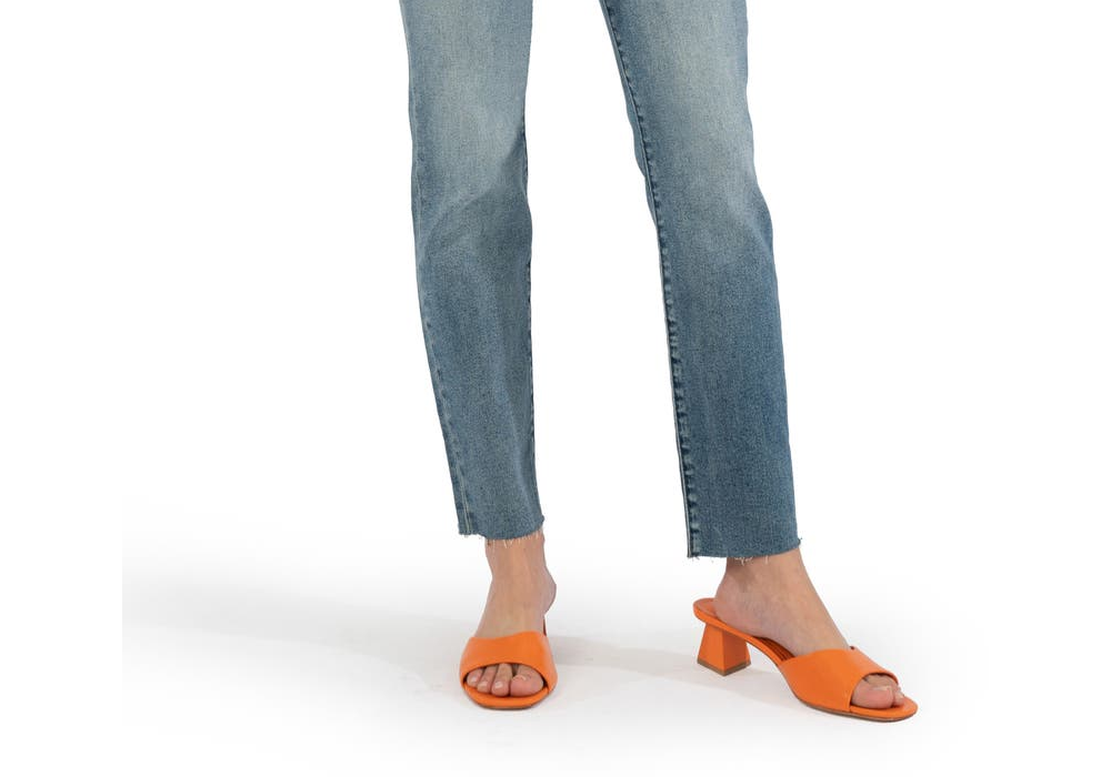 Calça jeans Kut From The Kloth Chrissie Fab Ab de cintura alta estilo cigarro, tamanho 00 da moda