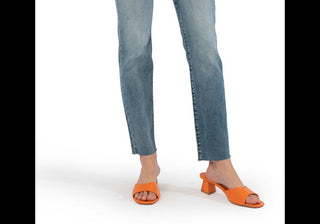 Calça jeans Kut From The Kloth Chrissie Fab Ab de cintura alta estilo cigarro, tamanho 00 da moda