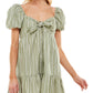 Vestido Babydoll Listrado Infantil Speechless Verde Tamanho X-Grande
