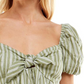 Vestido Babydoll Listrado Infantil Speechless Verde Tamanho X-Grande