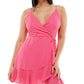 Vestido envelope sintético de chiffon Speechless Junior's, rosa, tamanho pequeno