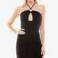 Vestido de crepe sem alças Speechless Junior's Scuba, preto, tamanho extragrande