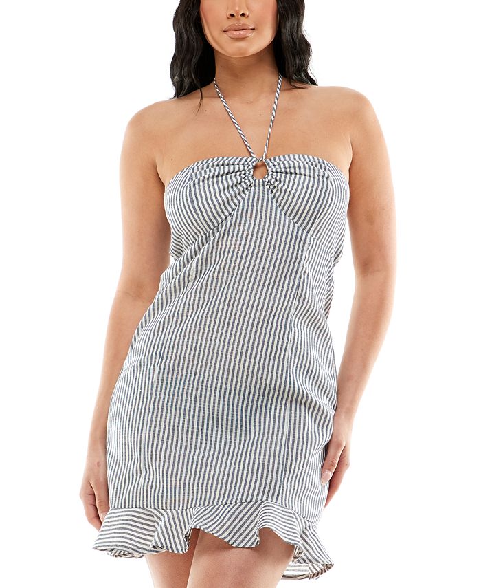 Vestido listrado com argola em O e alças finas Speechless Junior's, tamanho XX-S