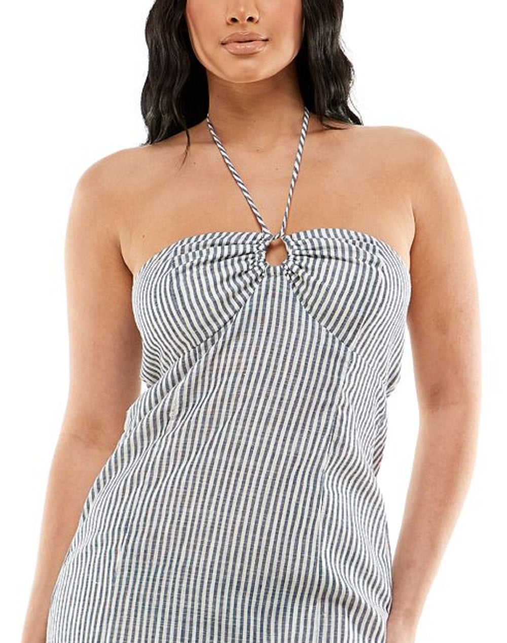 Vestido listrado com argola em O e alças finas Speechless Junior's, tamanho XX-S