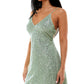 Vestido curto de lantejoulas Speechless Junior's verde tamanho X-Large