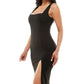Vestido justo com decote quadrado Speechless Junior's, preto, tamanho médio