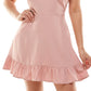Vestido infantil sem palavras com babados, rosa, tamanho extrapequeno