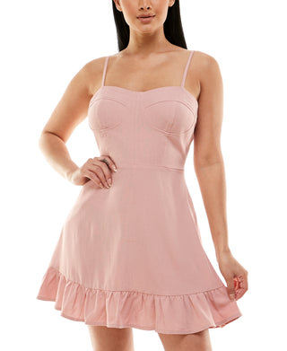 Vestido infantil sem palavras com babados, rosa, tamanho extrapequeno