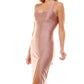 Vestido justo de cetim com fenda alta Speechless Junior's, rosa, tamanho XX-G