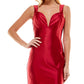 Vestido de cetim com decote em V profundo Speechless Junior's, tamanho 5, vermelho