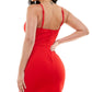 Vestido justo com duas fivelas Speechless Junior's, vermelho, tamanho X-S