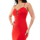Vestido justo com duas fivelas Speechless Junior's, vermelho, tamanho X-S