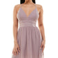 Vestido de festa infantil de chiffon com costas cruzadas, roxo, tamanho 17
