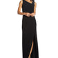 Vestido assimétrico com decote nas costas e babados Adrianna Papell, preto, tamanho 4