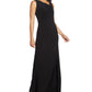 Vestido assimétrico com costas enfeitadas, preto, tamanho 12, da Adrianna Papell