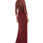 Vestido coluna feminino Adrianna Papell com contas, vermelho, tamanho 16