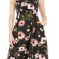 Vestido evasê floral feminino Adrianna Papell, preto, tamanho 12
