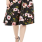 Vestido evasê floral feminino Adrianna Papell, preto, tamanho 12