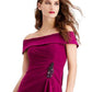 Vestido feminino com babados em cascata, rosa, tamanho 10, da Adrianna Papell