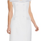 Vestido de festa longo com fenda e ombro de fora, sem mangas, estilo smoking, branco, tamanho 10, para mulheres, Adrianna Papell