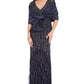 Adrianna Papell Xale Feminino Azul Tamanho Regular