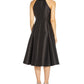Vestido feminino de mikado com decote em contas, preto, tamanho 10, da Adrianna Papell