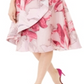 Vestido feminino estampado em mikado midi, rosa, tamanho 16, Adrianna Papell
