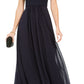 Vestido de chiffon tomara que caia feminino Adrianna Papell, azul, tamanho 6
