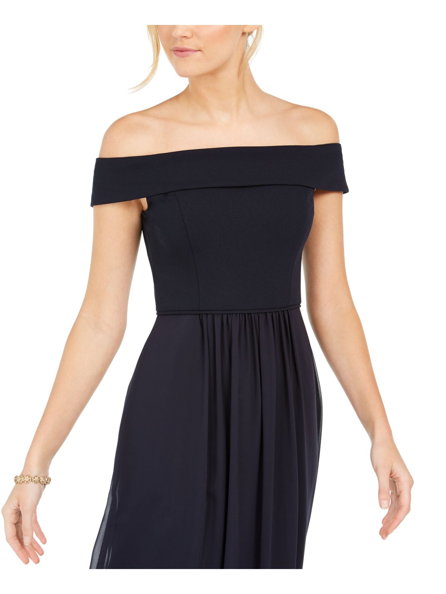 Vestido de chiffon tomara que caia feminino Adrianna Papell, azul, tamanho 16