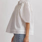 Entro - Ruffled Sleeve Button Up Top