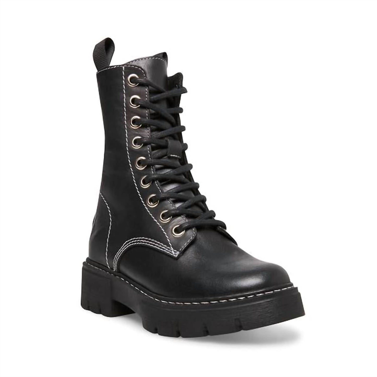 Steve Madden - Women's Kanyon Genuine Leather Lace Up Combat Boots