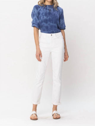 Judy Blue - Calça Jeans Boyfriend com Punho Duplo