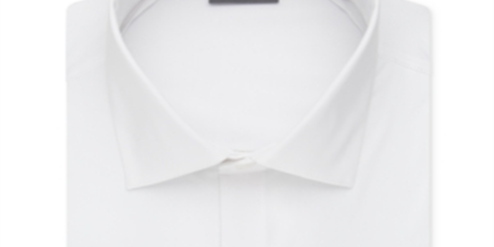 Camisa social masculina Kenneth Cole Reaction Slim Fit Techni Cole Flex Collar Solid, branca, tamanho 15,5