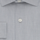 Camisa social listrada slim fit masculina Kenneth Cole, cinza, tamanho 18x18,5