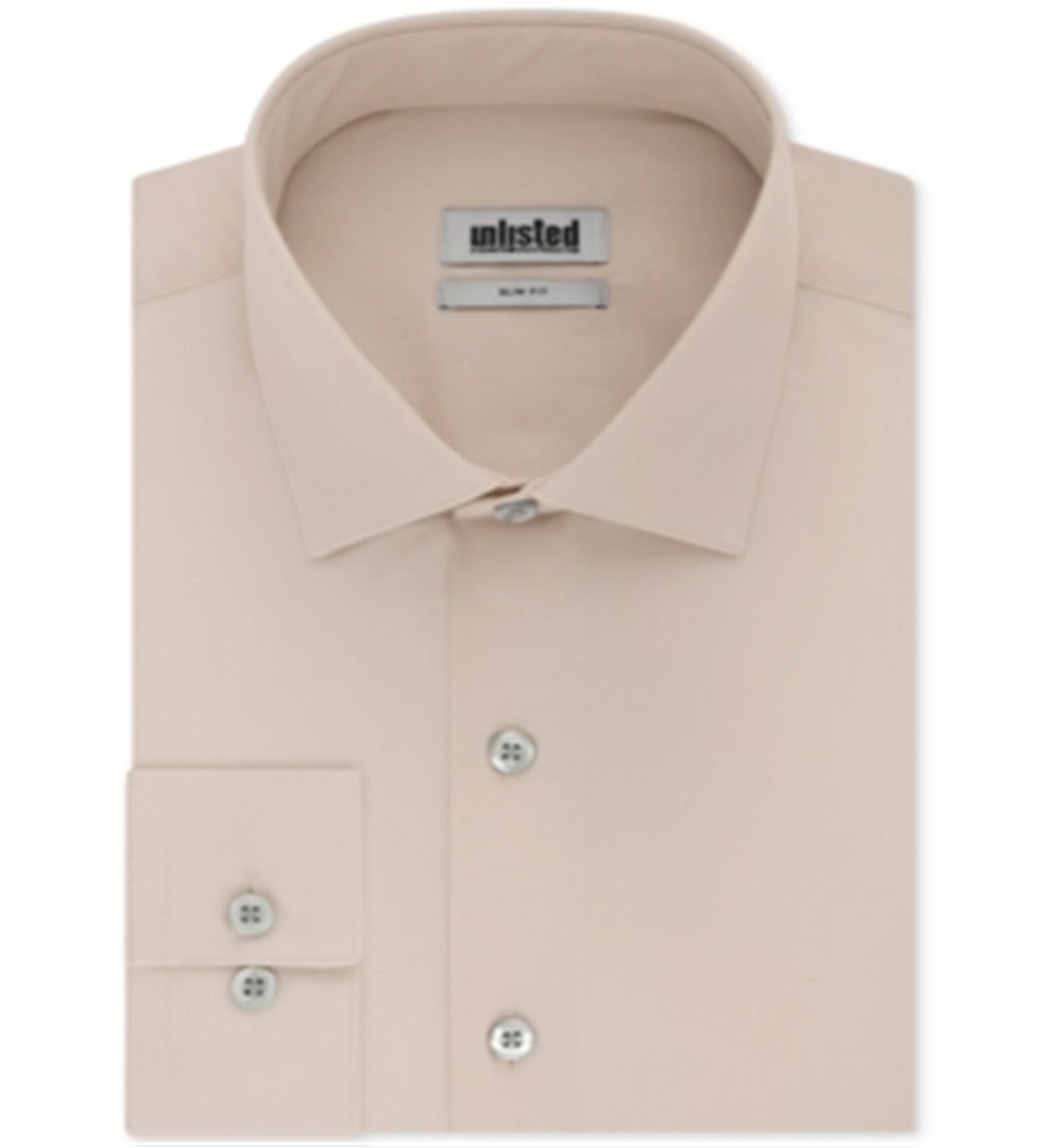 Camisa social masculina Kenneth Cole Slim Fit marrom tamanho grande