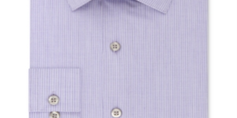 Camisa social listrada masculina Kenneth Cole Reaction Slim Fit roxa tamanho GG