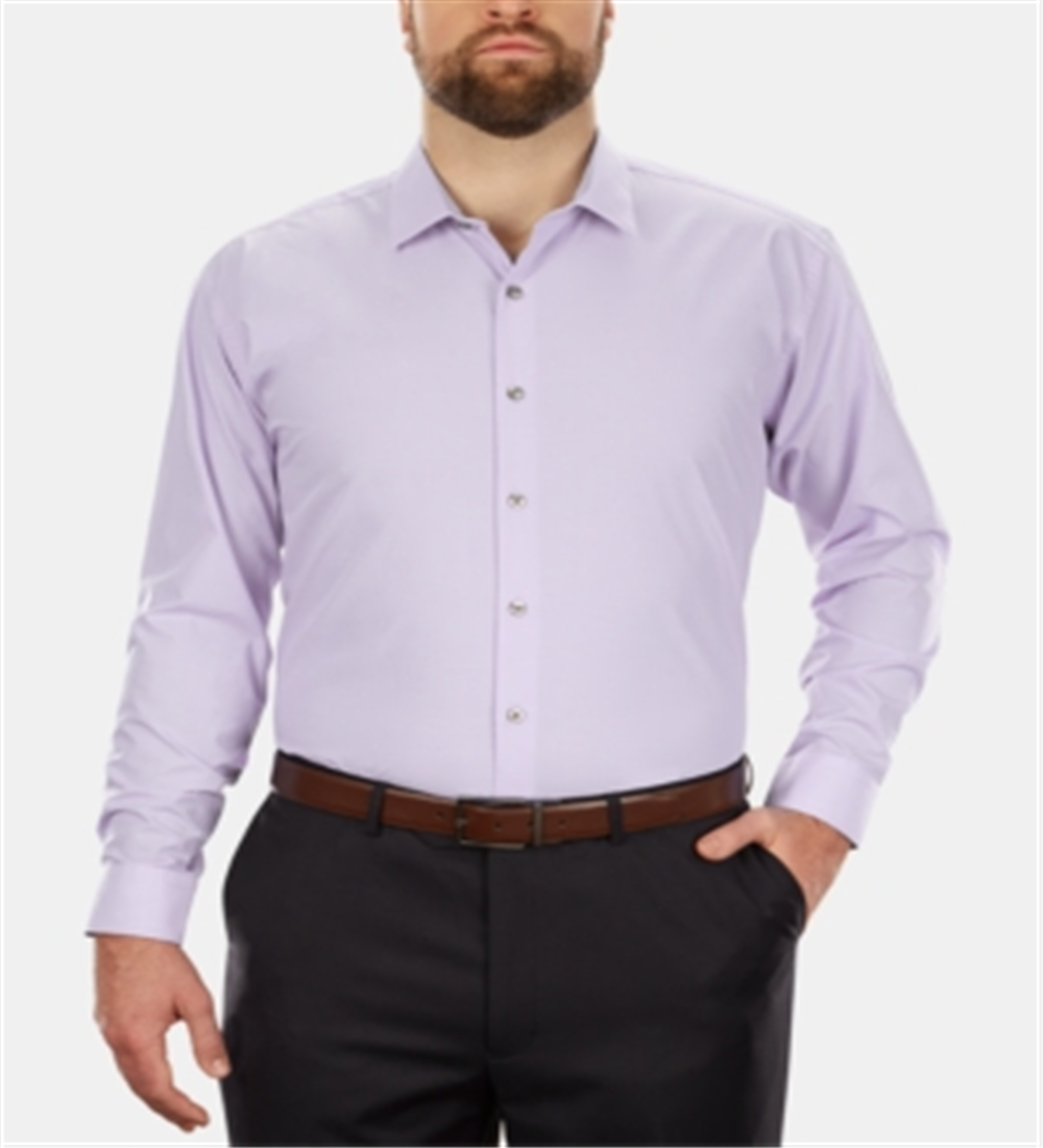 Camisa social masculina Kenneth Cole Regular Fit Lisa Roxa Tamanho 20X34X35