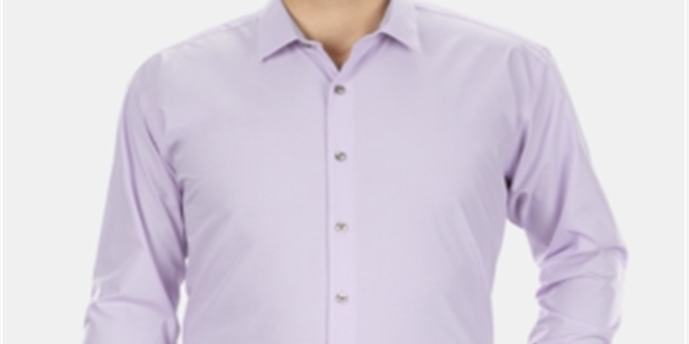 Camisa social masculina Kenneth Cole Regular Fit Lisa Roxa Tamanho 20X34X35